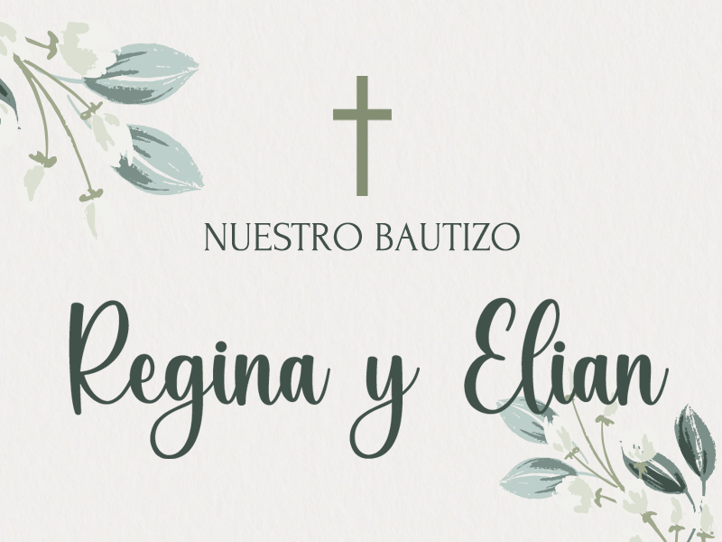 Bautizo - Verde y Beige